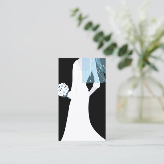 elegant bruin visitekaartje (Staand voorkant)