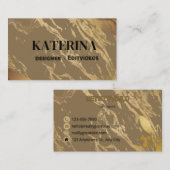 Elegant bruin Visitekaartje | Professioneel en min (Voorkant / Achterkant)