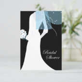 elegant bruin vrijgezellenfeest kaart (Staand voorkant)