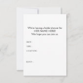 elegant bruin vrijgezellenfeest kaart (Achterkant)