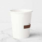 Elegant Bruin Wit Minimalist Papieren Bekers (Rechts)