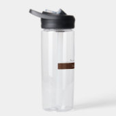 Elegant Bruin Wit Minimalist Waterfles (Rechts)