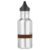 Elegant Bruin Wit Minimalist Waterfles (Links)