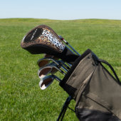 Elegant Bruin Zwart Wit Luipaard Print Custom Golfheadcover (Insitu)