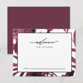 Elegant bruine botanische advieskaart voor de brui (Voorkant / Achterkant)