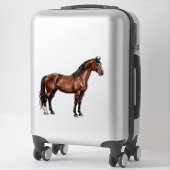 Elegant bruine paard sticker (Koffer)