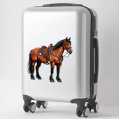 Elegant bruine paard sticker (Koffer)