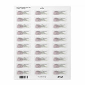 Elegant Bruine Roos Huwelijk Retouradres Etiket (Full Sheet)