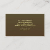  elegant bruine sjabloon voor visitekaartjes (Achterkant)