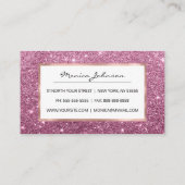 Elegant bruinroze abstracte gips klantenkaartje (Achterkant)