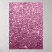 Elegant bruinroze abstracte gips poster (Voorkant)