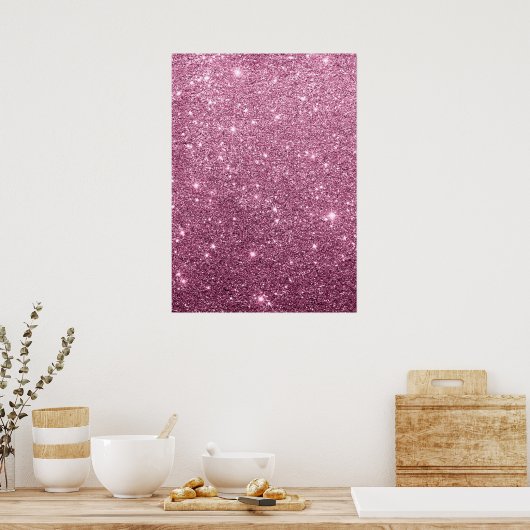 Elegant bruinroze abstracte gips poster (Keuken)