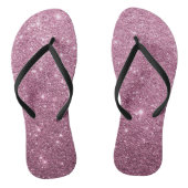 Elegant bruinroze abstracte gips teenslippers (Voetbed)