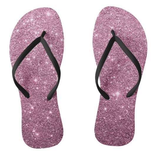 Elegant bruinroze abstracte gips teenslippers (Voetbed)