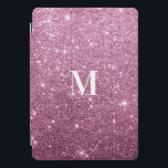 Elegant bruinroze abstracte glitter monogram iPad pro cover<br><div class="desc">Een elegante abstracte kerkbogundy en roze girale faux glitter trendy white monogram initiaal. Dit moderne,  trigonale,  roze glitterontwerp is ideaal voor elk klasbaar en geraffineerd meisje of wie dan ook.Ontwerp met je eigen boodschap en informatie. Alle design zijn afgedrukt.</div>