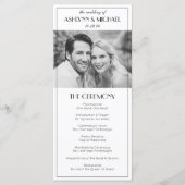 Elegant  brullen 20s foto bruiloft programmakaart (Voorkant)