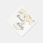 Elegant Brunch Bubble Gold Confetti Custom Party Servet (Hoek)