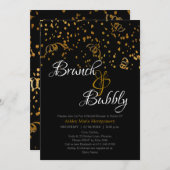 Elegant Brunch Bubble Vrijgezellenfeest Gold Confe Kaart (Voorkant / Achterkant)