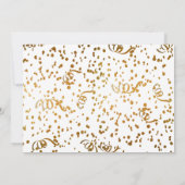 Elegant Brunch Bubble Vrijgezellenfeest Gold Confe Kaart (Achterkant)