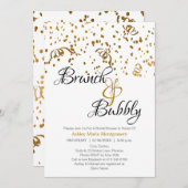 Elegant Brunch Bubble Vrijgezellenfeest Gold Confe Kaart (Voorkant / Achterkant)