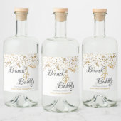 Elegant Brunch Bubble Vrijgezellenfeest Gold Confe Likeurfles Etiket (Flessen)