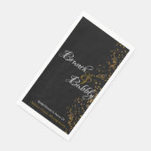 Elegant Brunch Bubble Vrijgezellenfeest Gold Confe Servet (Hoek)