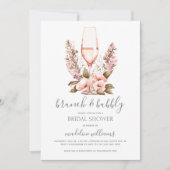 Elegant Brunch en Bubble Champagne Vrijgezellenfee Kaart (Voorkant)