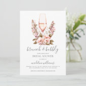 Elegant Brunch en Bubble Champagne Vrijgezellenfee Kaart (Staand voorkant)