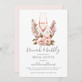 Elegant Brunch en Bubble Champagne Vrijgezellenfee Kaart (Voorkant / Achterkant)