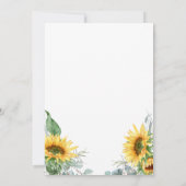 Elegant Brunch en Bubble Sunflower Vrijgezellenfee Kaart (Achterkant)