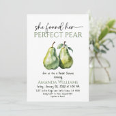 Elegant Brunch Greenery Perfect Pear Bridal Shower Kaart (Staand voorkant)