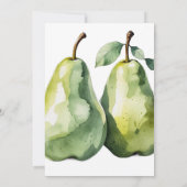 Elegant Brunch Greenery Perfect Pear Bridal Shower Kaart (Achterkant)