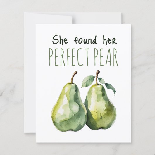 Elegant Brunch Perfect Pear Vrijgezellenfeest spel (Achterkant)