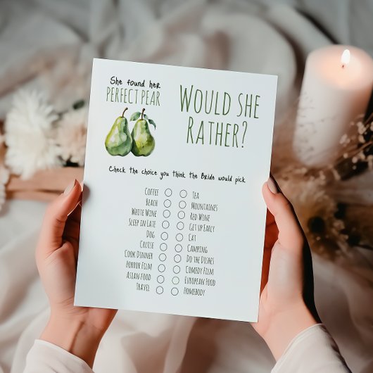 Elegant Brunch Perfect Pear Vrijgezellenfeest spel