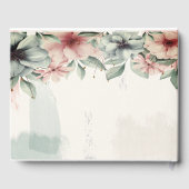 Elegant Brush Stroke, Floral Wedding Gastenboek (Achterkant)