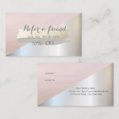 Elegant Brush Stroke Geometric Reference Card Aanbevelingskaartje (Voorkant / Achterkant)