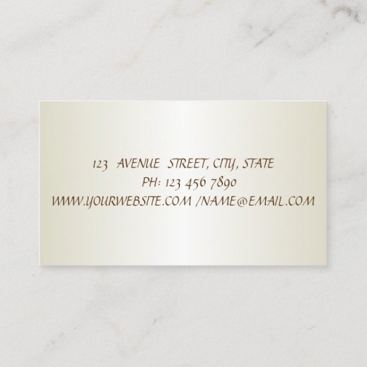 Elegant Brush Stroke Glitter Broom Visitekaartje (Achterkant)