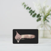 Elegant Brush Stroke Glitter Whisk Sweets Black Visitekaartje (Staand voorkant)