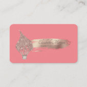 Elegant Brush Stroke Glitter Whisk Sweets Visitekaartje (Voorkant)