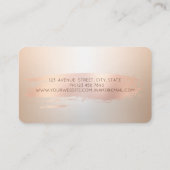 Elegant Brush Stroke Glitter Whisk Sweets Visitekaartje (Achterkant)