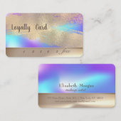 Elegant Brush Stroke Holographic Loyalty Kaart (Voorkant / Achterkant)