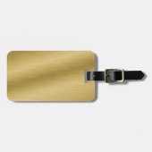 Elegant Brushed Gold Bagagelabel (Voorkant horizontaal)