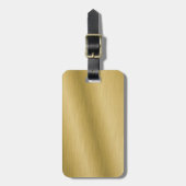 Elegant Brushed Gold Bagagelabel (Voorkant verticaal)