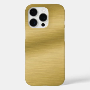 Elegant Brushed Gold iPhone 16 Pro Hoesje