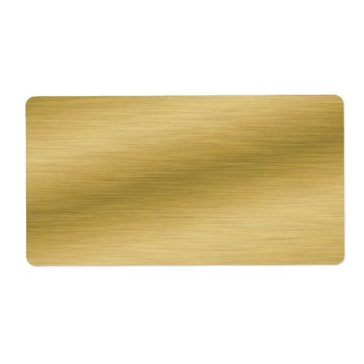 Elegant Brushed Gold Etiket (Voorkant)