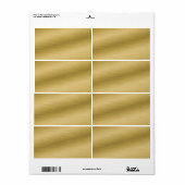 Elegant Brushed Gold Etiket (Full Sheet)