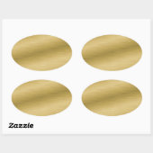 Elegant Brushed Gold Ovale Sticker (Vel)