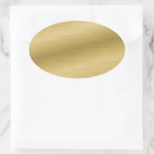 Elegant Brushed Gold Ovale Sticker (Tas)