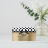 ELEGANT BRUSHED GOLD POLKA DOT VISITEKAARTJE (Staand voorkant)