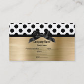 ELEGANT BRUSHED GOLD POLKA DOT VISITEKAARTJE (Voorkant)